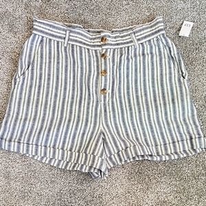 NWT GAP Linen Striped Shorts